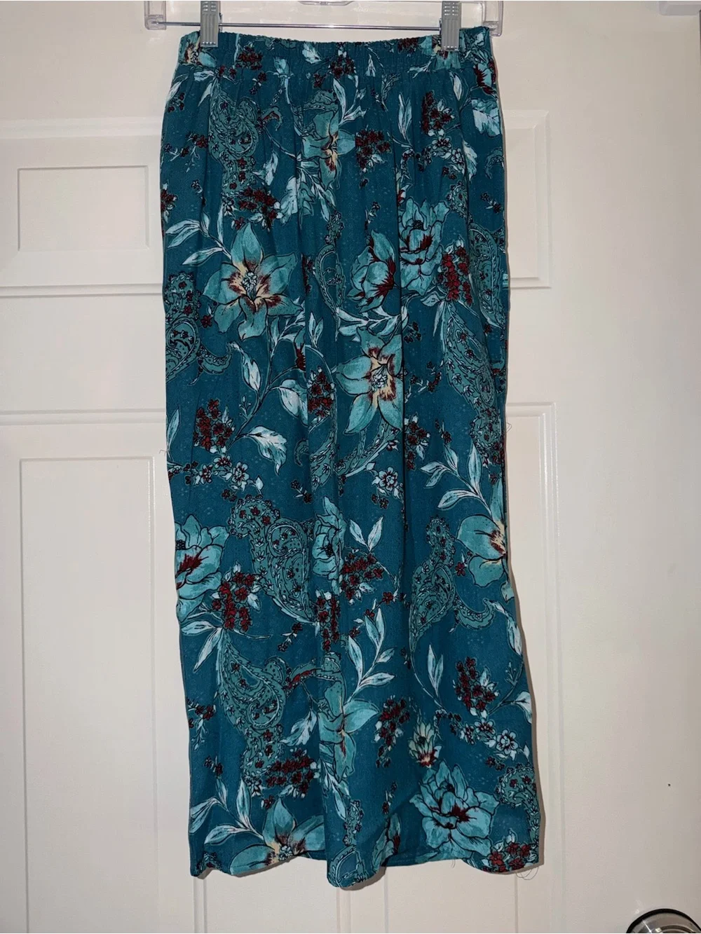 Band of the Free Women's Teal Floral Sarong Wrap. Sz XS - NWT
